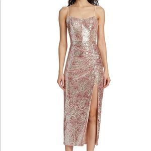 Claude Marbled Sequin Midi-dress